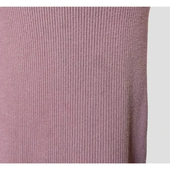 Aritzia Wilfred Gabrielle Ashy Rose Pink Off the Shoulder Midi Knit Dress Medium - Picture 5 of 8